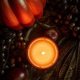 gilded pumpkin candle set