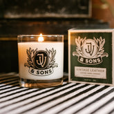Vintage Leather Candle