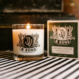 Vintage Leather Candle
