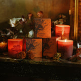 gilded pumpkin candle set