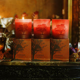gilded pumpkin candle set