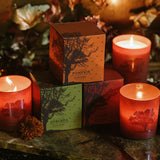 gilded fall candle trio set