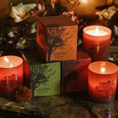 gilded fall candle trio set
