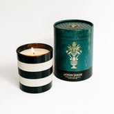peacock feather rose raspberry candle