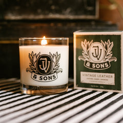 Vintage Leather Candle
