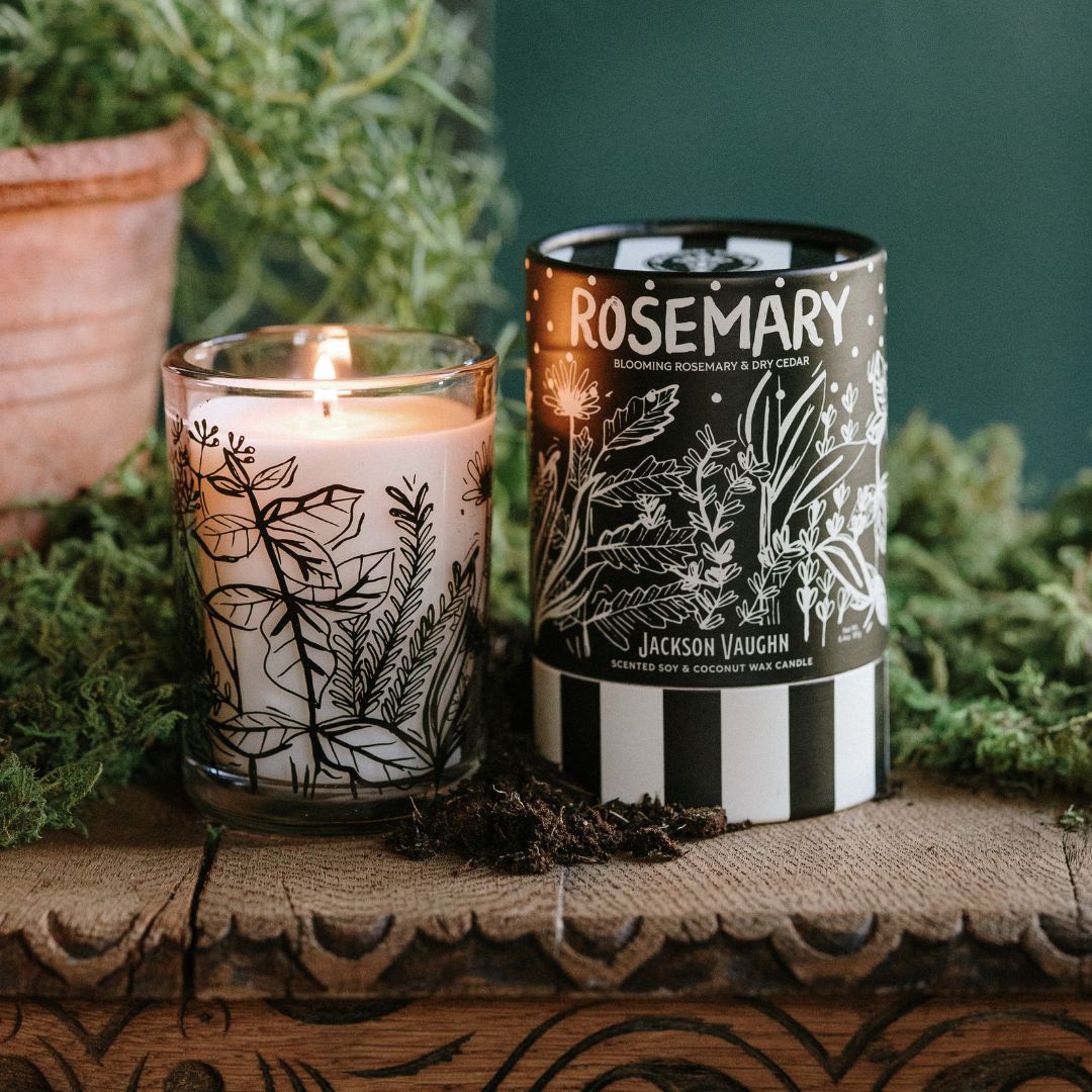 Jackson Vaughn Rosemary-scented candle