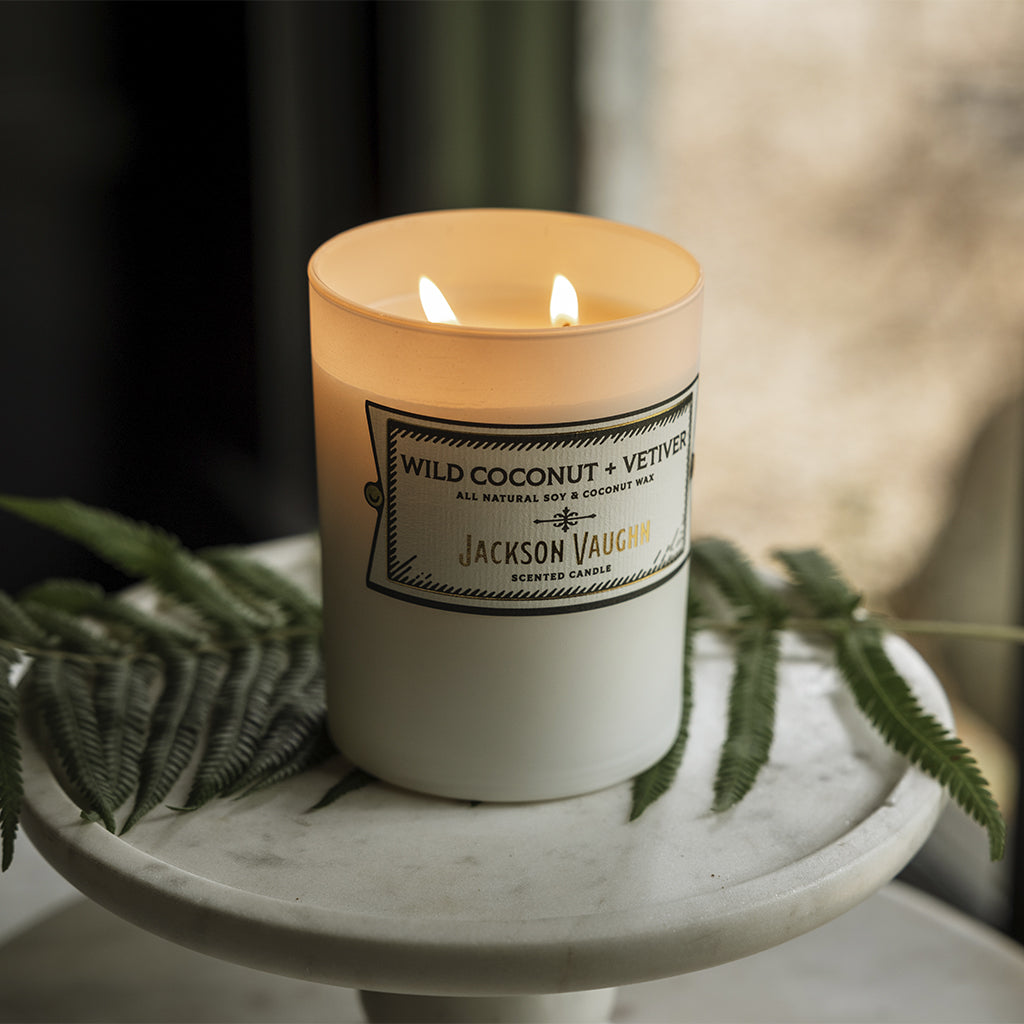 tobacco and vetiver candle Niven Morgan poured using 100% premium soy wax Paddywax Apothecary Candle 8 oz