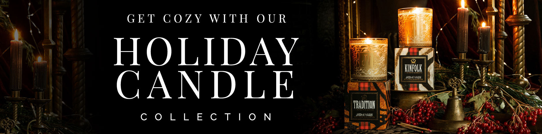Get cozy with our holiday candle collection