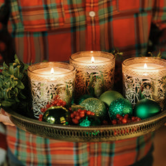 Jackson Vaughn Classic Holiday Candle Trio, Folklore, Kinfolk, and Tradition candles