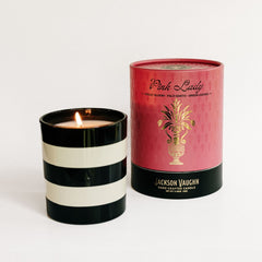 pink lady floral palo santo candle