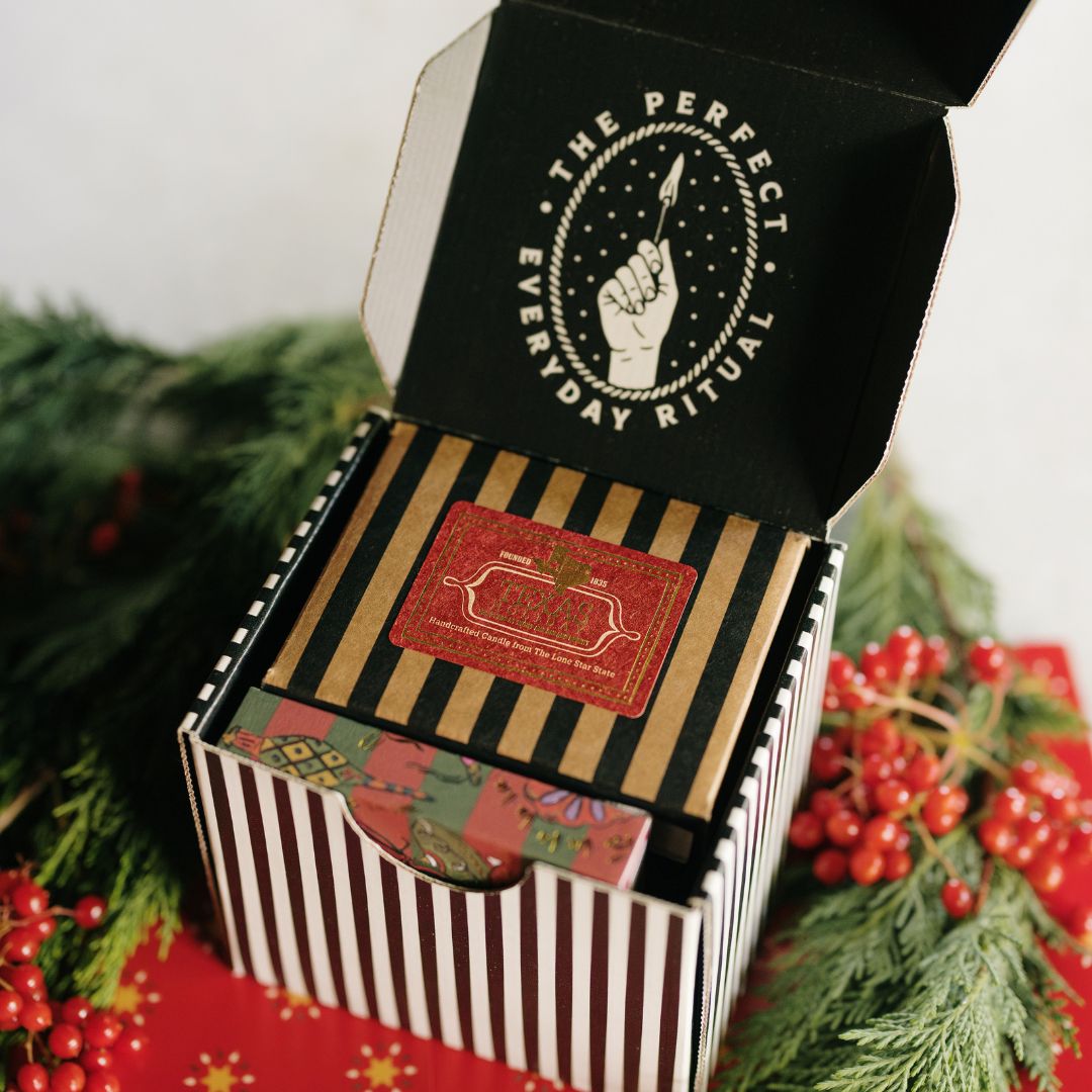 texas holiday candle gift set
